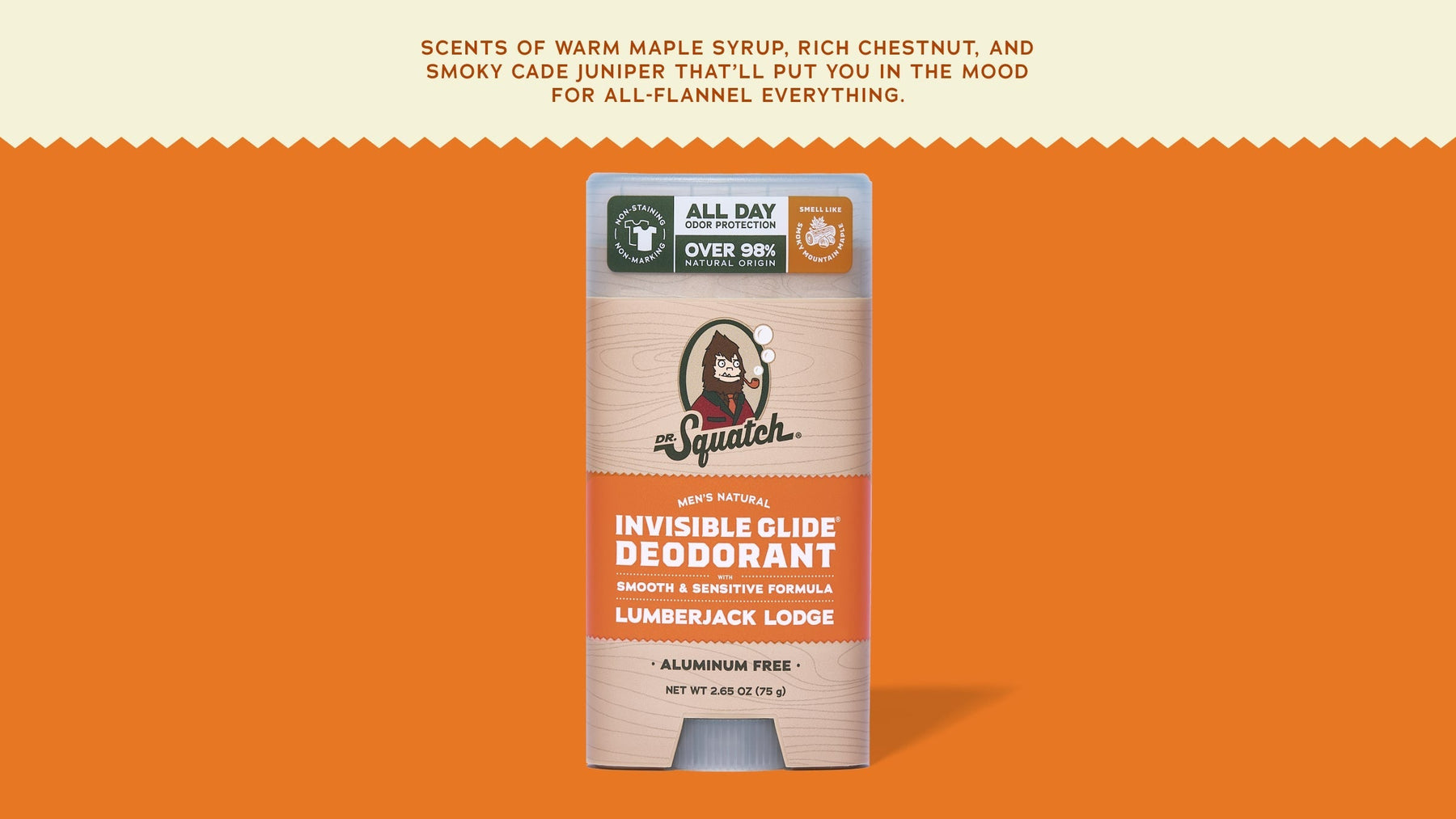 Lumberjack Lodge Invisible Glide Deodorant - Outdoor Active Carry