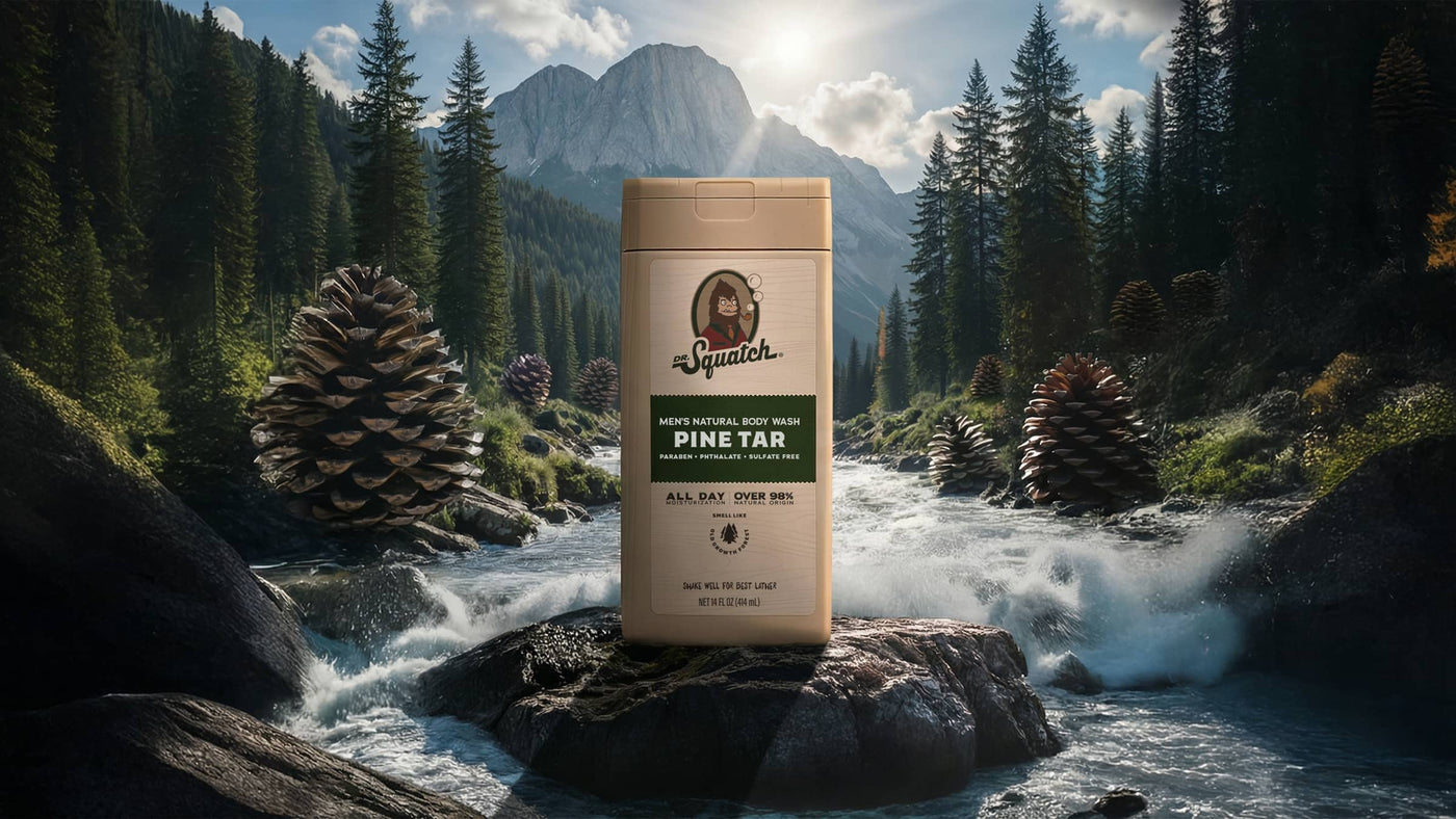 14 oz Pine Tar Exfoliating Body Wash - Daily Outdoor Bar
