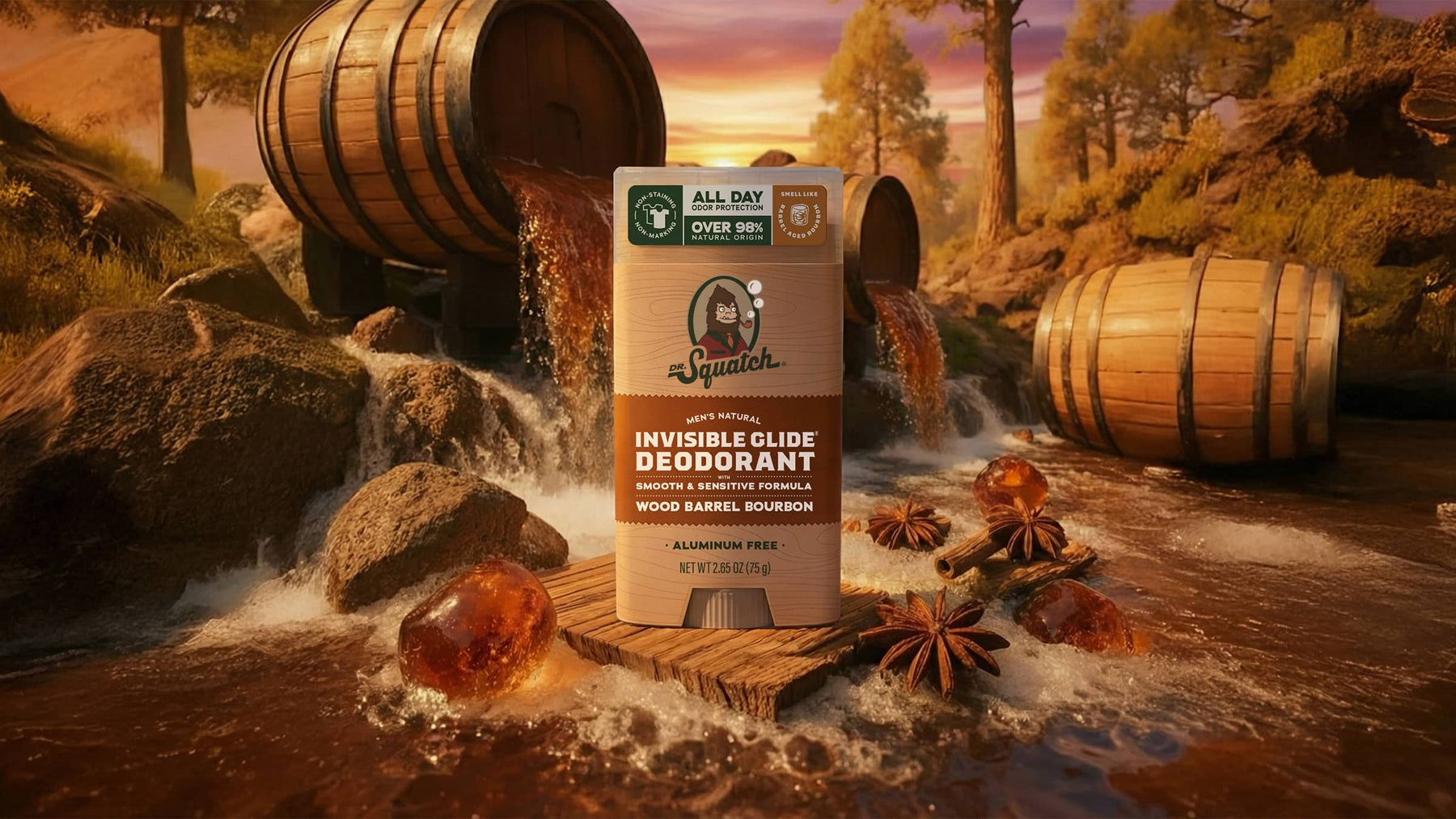 Wood Barrel Bourbon Invisible Glide Deodorant - Fresh Glide