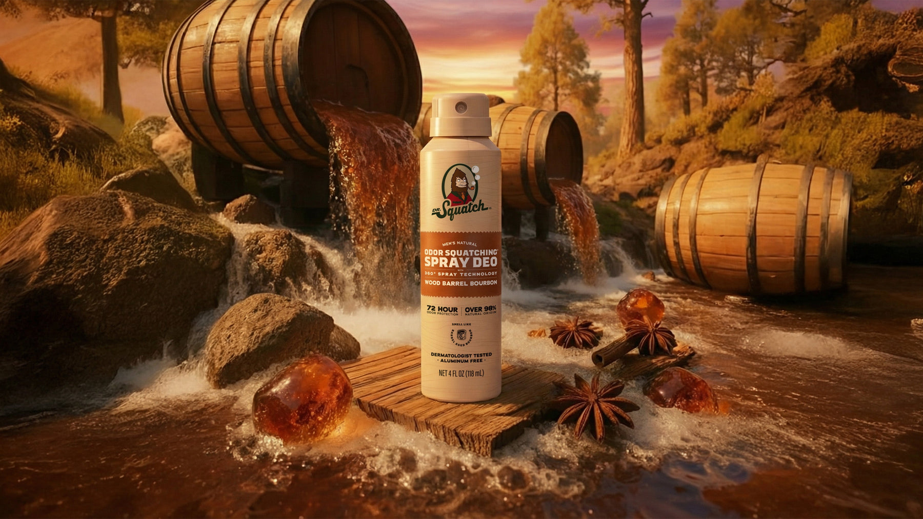 Wood Barrel Bourbon Spray Deodorant - Oak Ready