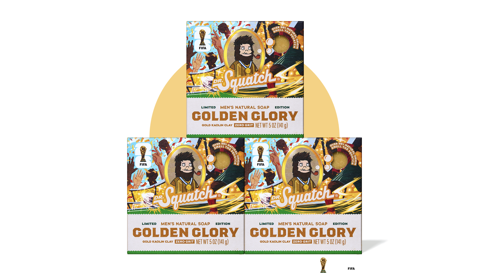 FIFA Golden Glory 3-Pack Bar Soap Bundle - Outdoor Travel Rotation