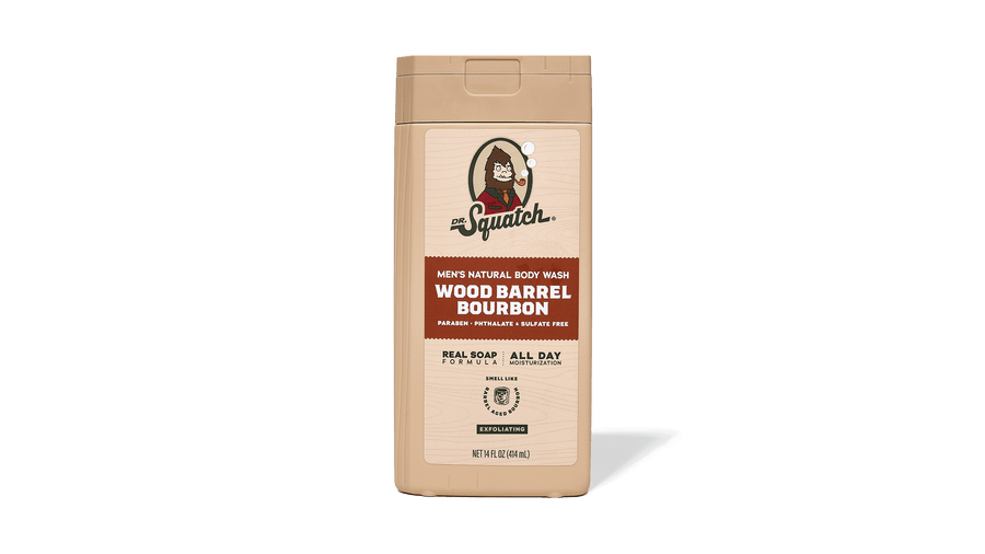 14 oz Wood Barrel Bourbon Exfoliating Body Wash - Rugged Routine